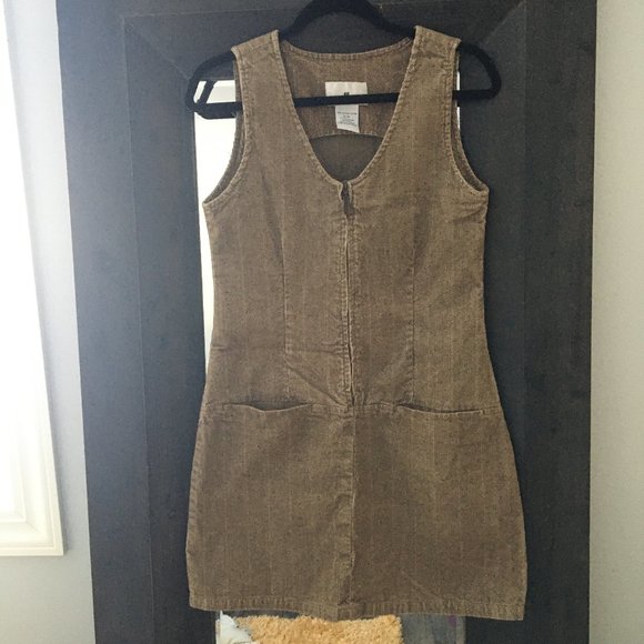 Cotton Ginny Beige/Brown Mini Dress - Picture 2 of 3